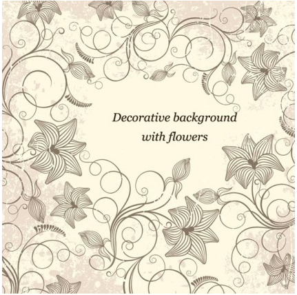 Background with Flowers Vector Art vector