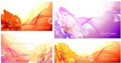 Background with flowers vector graphics