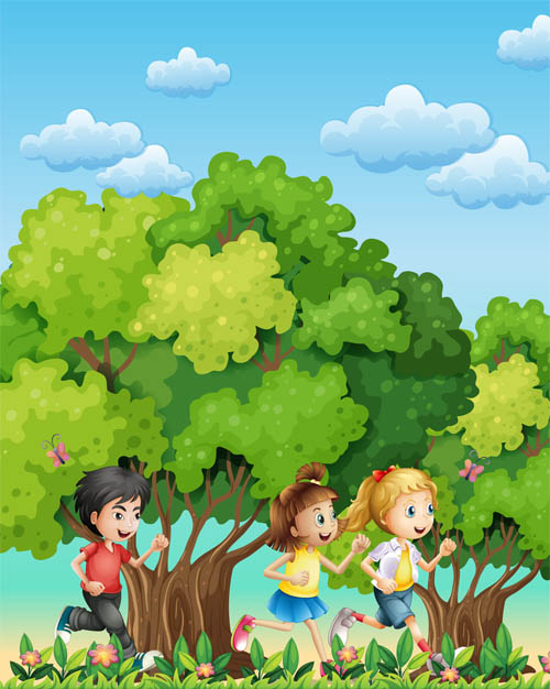 Backgrounds with Children vector