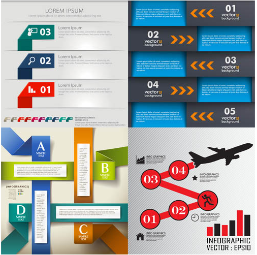 Backgrounds with Infographics 5 vector design