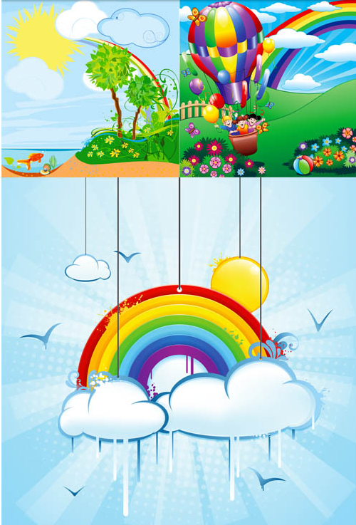 Backgrounds with Rainbow vector