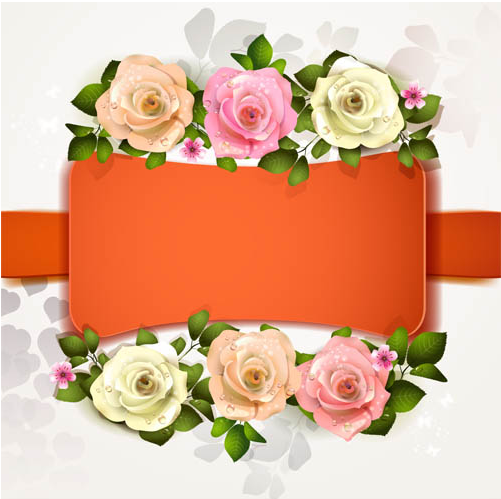 Backgrounds with Roses 3 vector