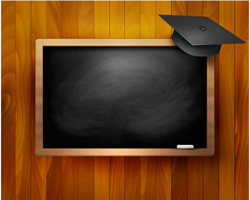 Backgrounds with blackboards set vector