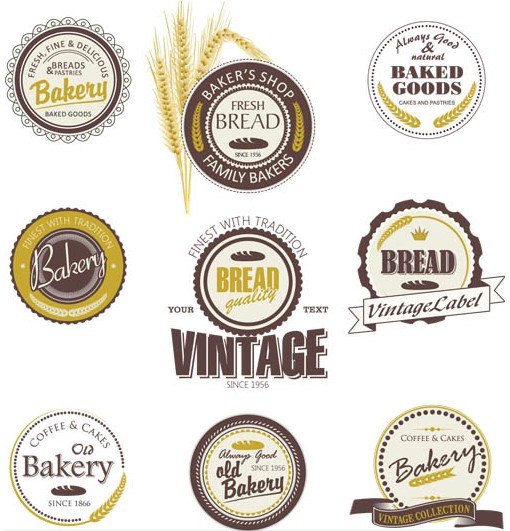 Bakery Labels vector