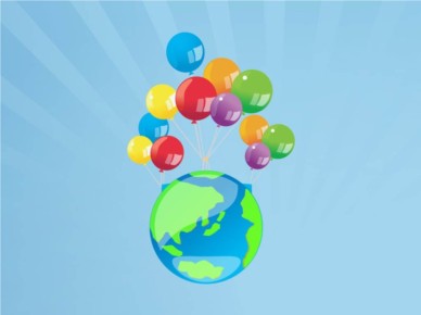 Balloons World vector