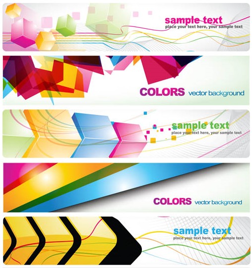Banners free design vector