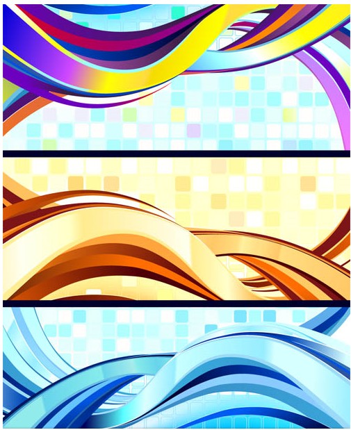 Banners graphic shiny vector