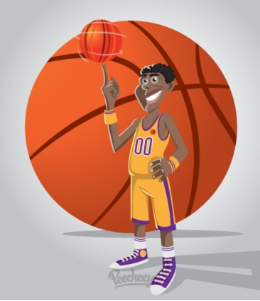 Basketball player Free vector graphics