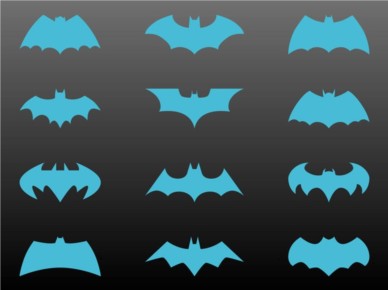 Batman Logos Set vector graphic