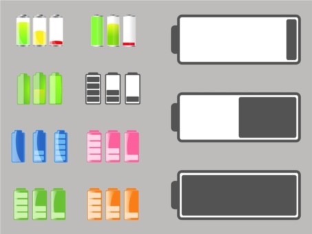 Battery Life Icons vector material