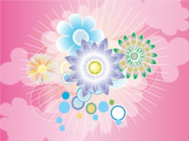 Beautiful Flowers Background vector