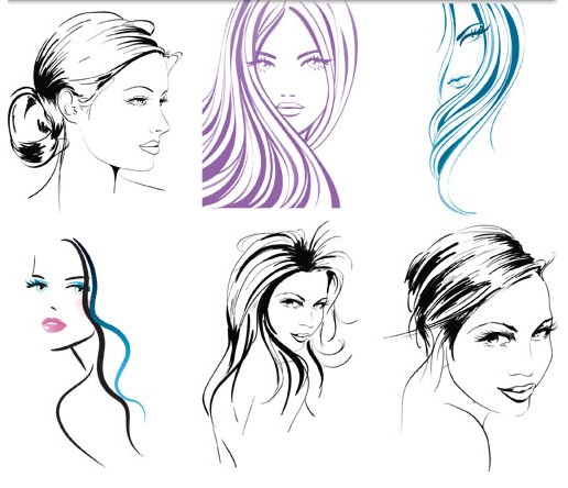Beautiful Girls free vector graphics