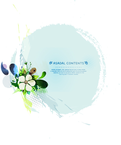 Beautiful flower background 2 design vector