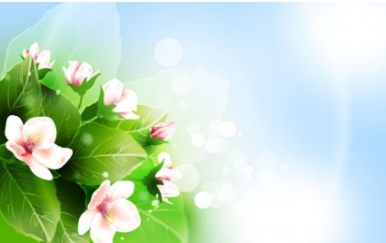 Beautiful flowers 2 vector free download