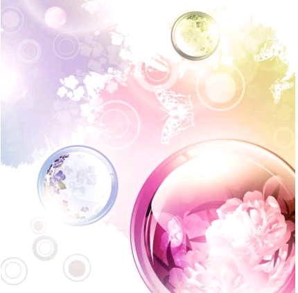 Beautiful flowers background 04 vector graphics