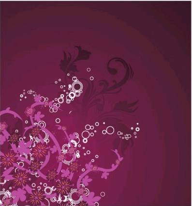 Beautiful purple floral background vector