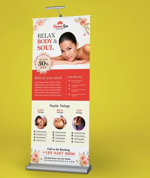 Beauty and Spa Banner PSD Template Material