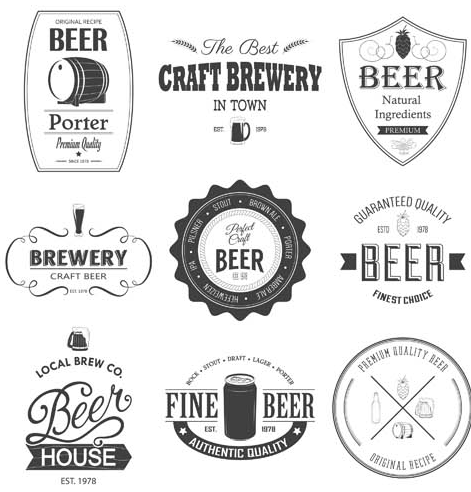 Beer Retro Labels vectors