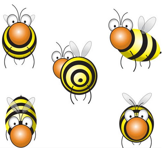 Bees graphic vector graphic