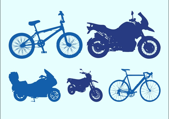 Bicycles And Motorbikes design vector