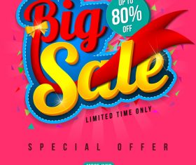 Big sale special offer poster template vector 02