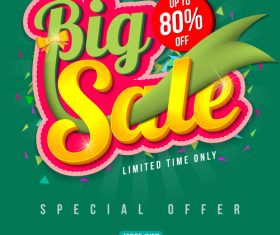 Big sale special offer poster template vector 04