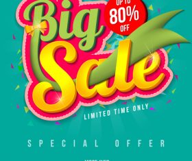 Big sale special offer poster template vector 05
