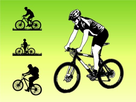 Bikers Silhouettes vector