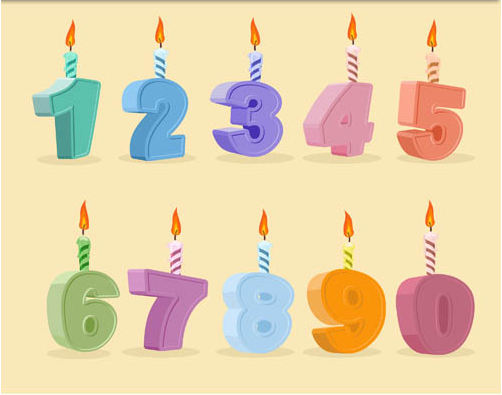 Download Birthday Candles design vector free download