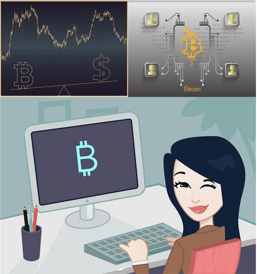 Bitcoin graphic vector