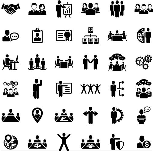 Black Business Icons 2 set vector