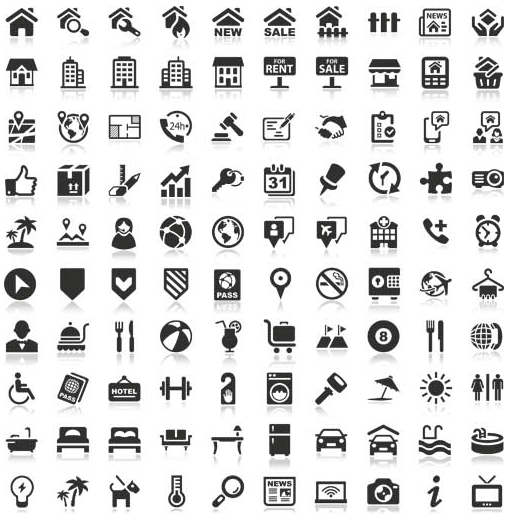 Black Business Icons 4 design vectors