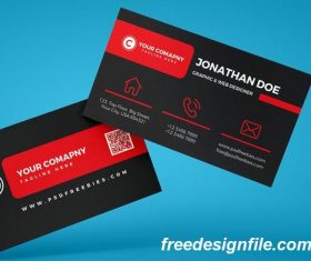 Black Corporate Psd Business Card Template