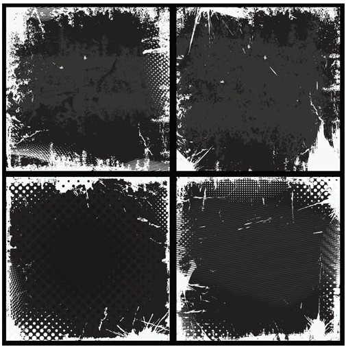 Black Grunge Templates vector