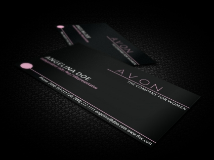 Black avon business card vector