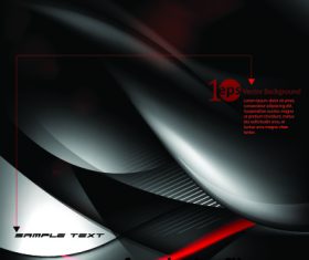 Black wavy abstract design background vector