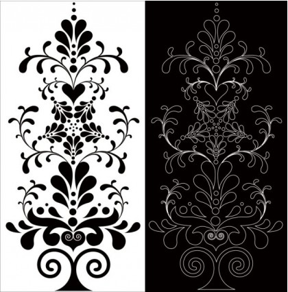 Black white patterns 01 vector
