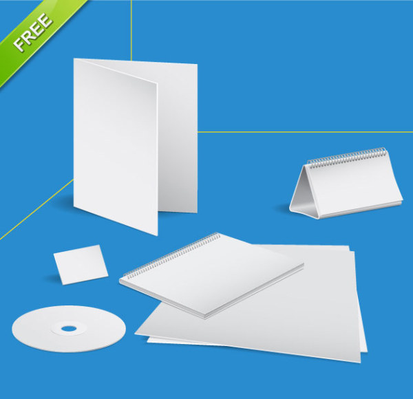 Blank paper and Notepad vector design