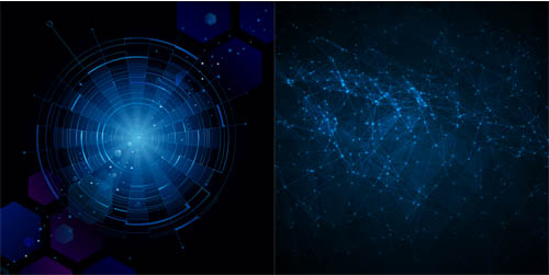 Blue Dark Backgrounds vectors graphics