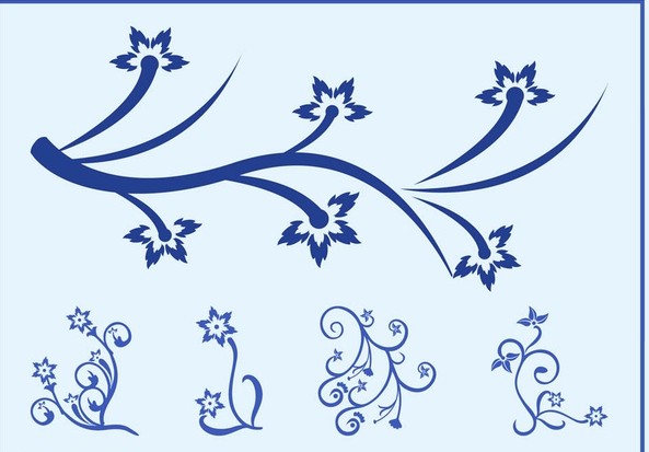 Blue Flowers free vector