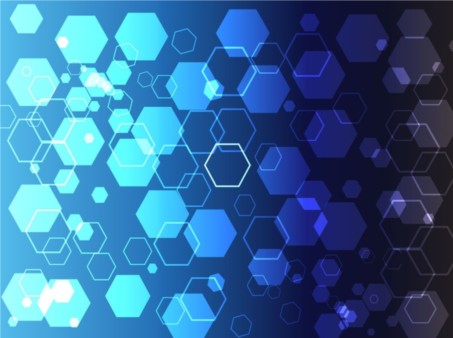 Blue Hexagon Theme creative vector