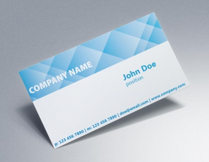 Blue corporate business card vector