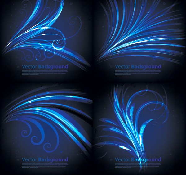 Blue feather background vector