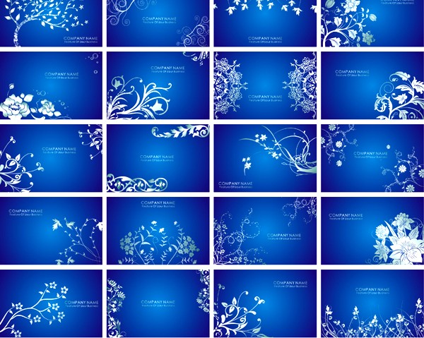 Blue flower pattern background vector