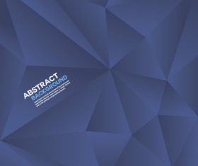Blue geometric polygon background vector