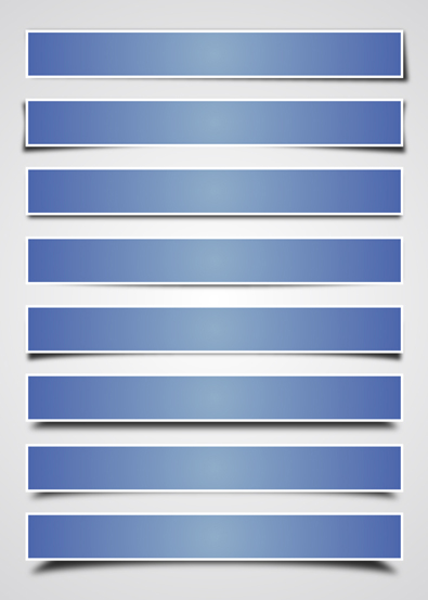 Blue paper banner vector