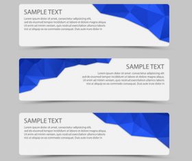 Blue polygon with banner template vector