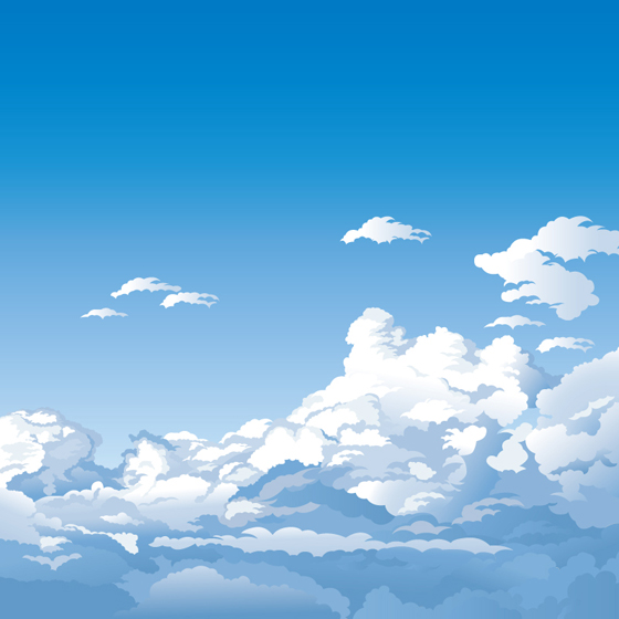 Blue sky and clouds vector