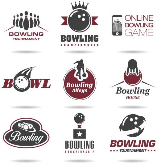 Bowling Labels vectors graphic