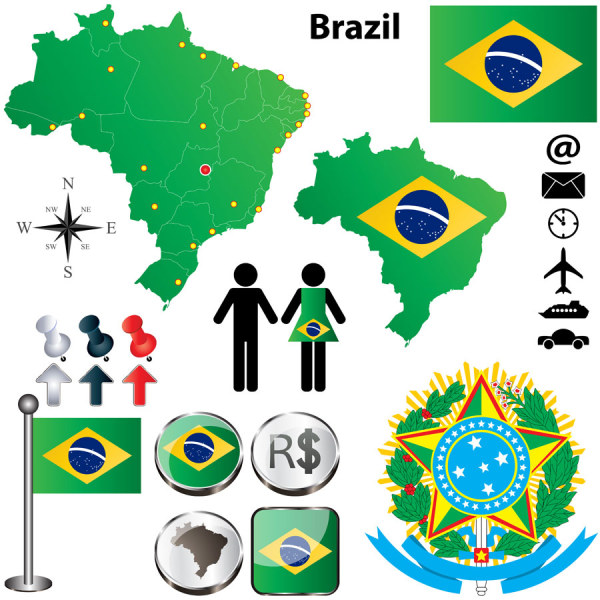 Brazil elements vector